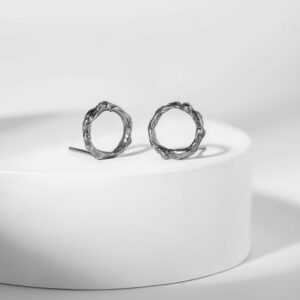 Kolczyki Twigs, srebro oksydowane