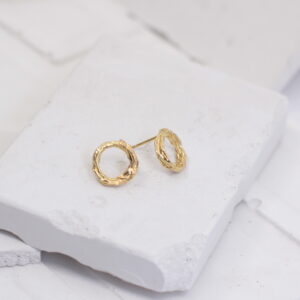 Kolczyki Twigs, srebro złocone