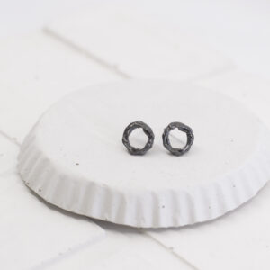 Kolczyki twigs mini, srebro oksydowane