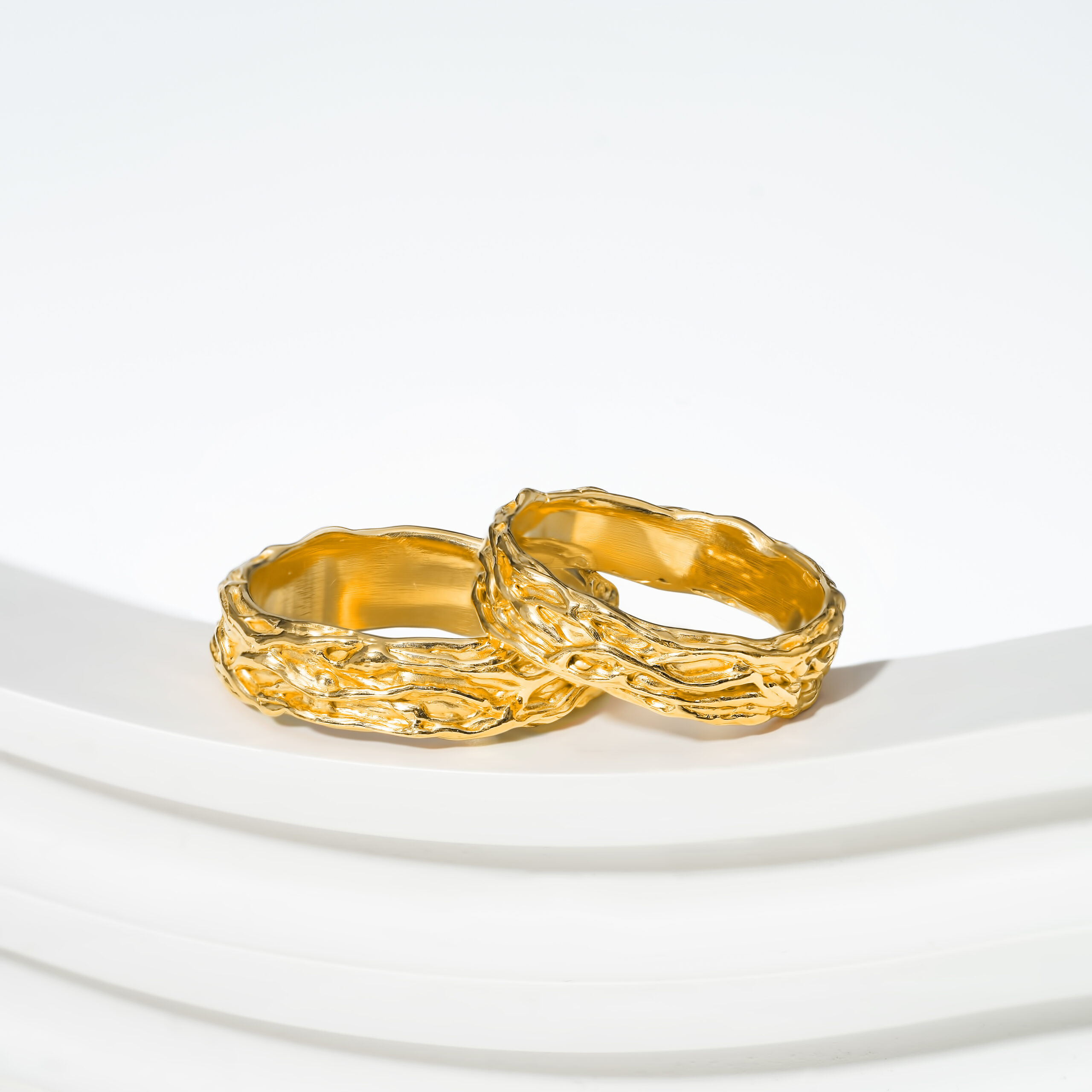 Obrączki Twigs, złote